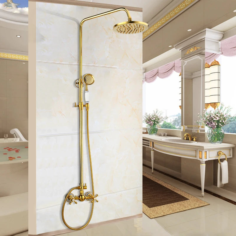 Kemaidi Luxury Golden 2-Function Bathroom Shower Exquisite High