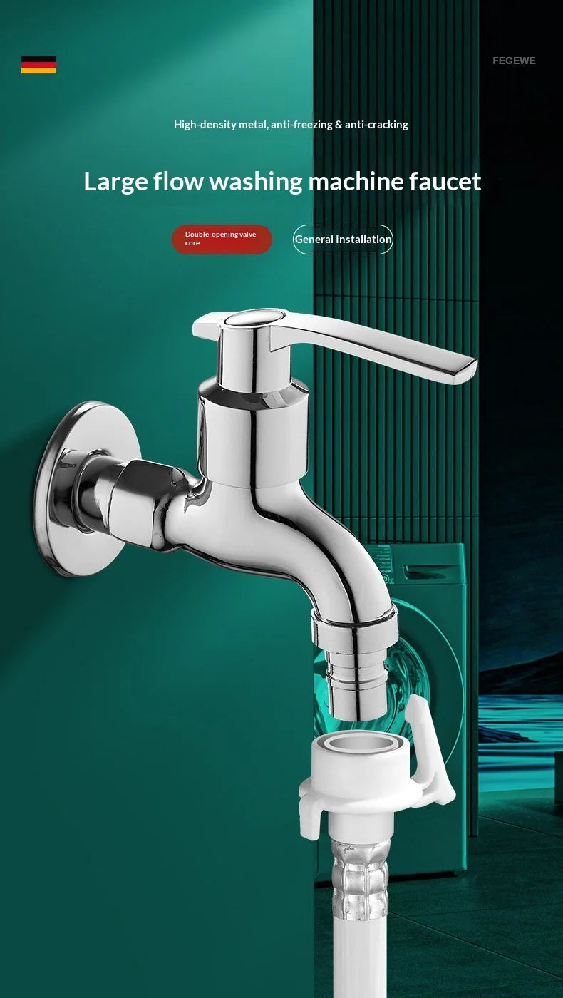Zinc Alloy Wall Mount G1/2 Cold Water Tap