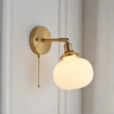 Iwhd Pull Chain Nordic Modern Wall Lamp Sconce