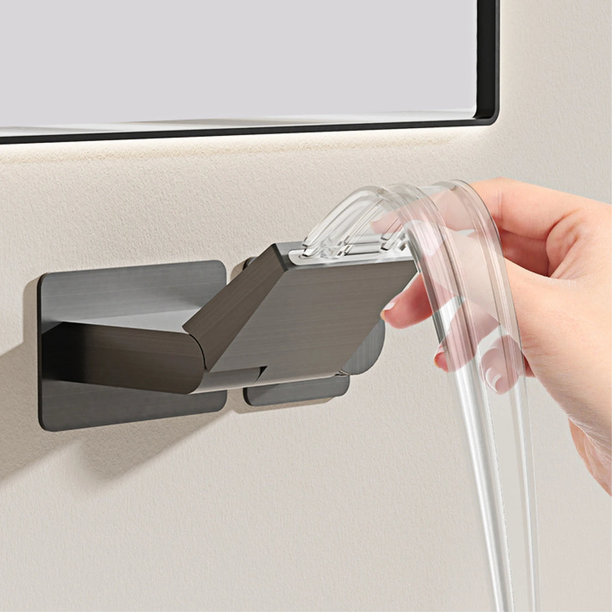 Intelligent Black Brass Bathroom Faucet Led Digital Display