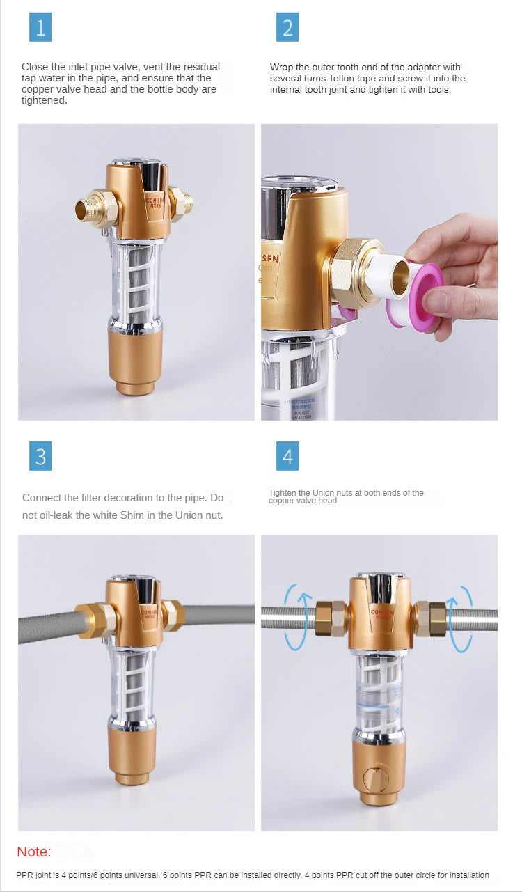 Spin Down Sediment Filter Backwash Whole House Water