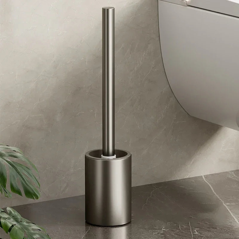 Bathroom Toilet Brush Holder Cleaning Space Aluminum Wall