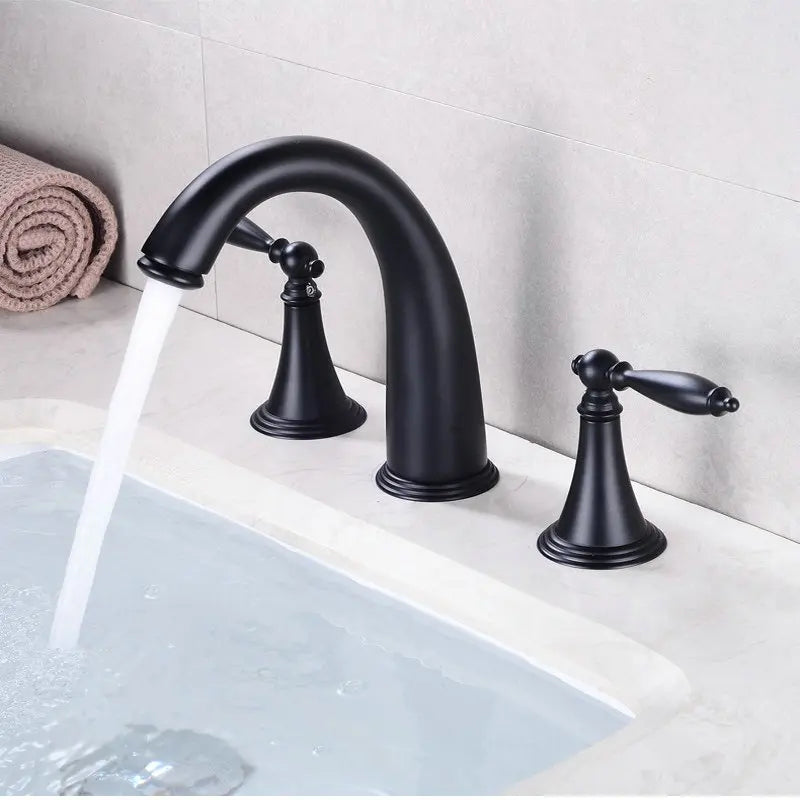 Deck Mounted Fixed Spout Bathroom Basin Faucet Hole