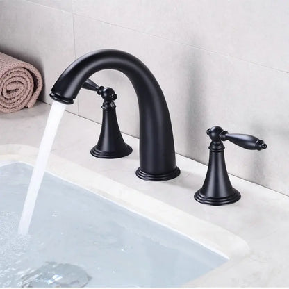 Deck Mounted Fixed Spout Bathroom Basin Faucet Hole