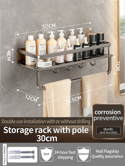 Bathroom Shelf Bathroom Towel Rack Shelves Wall Shower