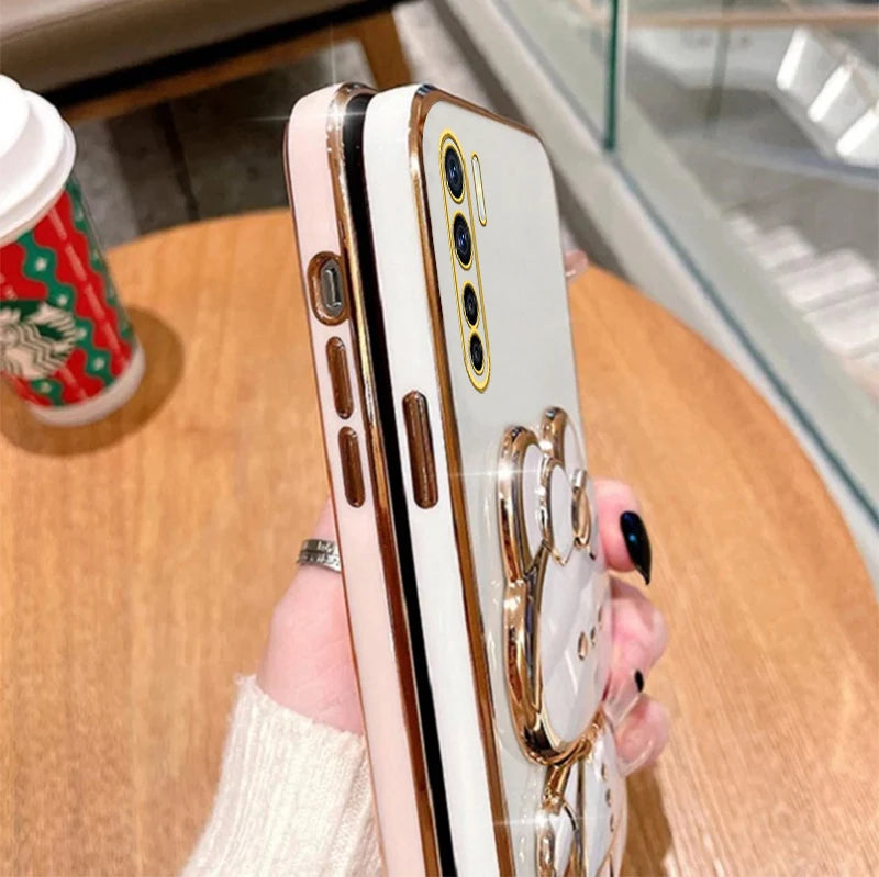 91 Makeup Mirror Cute Rabbit Phone Holder Case