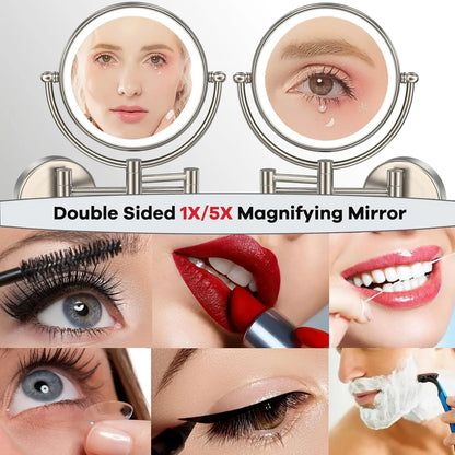 10x Magnifying Led Makeup Mirror Touch On Dual