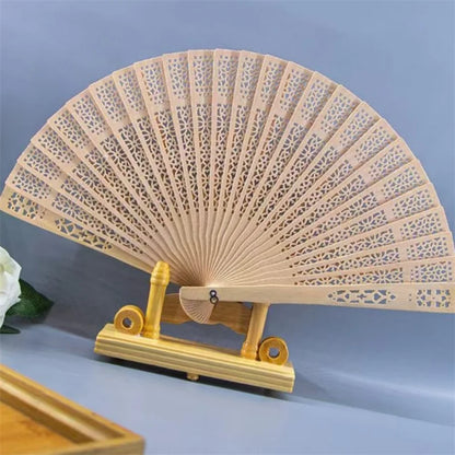 Personalized Folding Wooden Hand Fans Custom Engraved Wedding