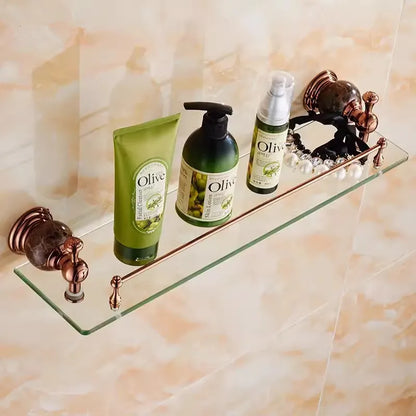 Bathroom Bath Shelf Rose Gold Paper Holder Towel