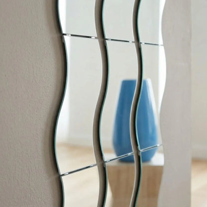 6pcs Silver Wall Mirror Sticker Waterproof Acrylic 3d
