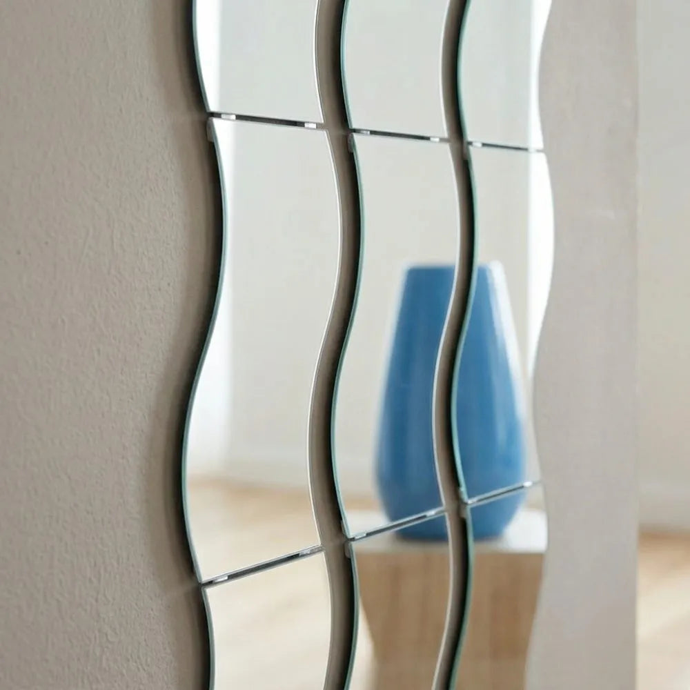 6pcs Silver Wall Mirror Sticker Waterproof Acrylic 3d