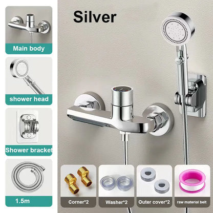 Brass Bathroom Shower Faucet Basin Faucets Wall Mounted