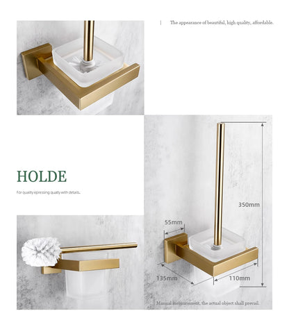 Matte Gold Towel Rack 304 Stainless Steel Towel