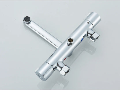 Chrome Black Bathtub Faucet Wall Mounted Thermostatic Shower