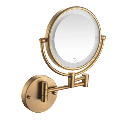 Bathroom 8-Inch Makeup Mirror Folding Rotating Telescopic Mirror