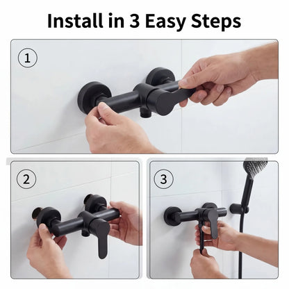 304 Stainless Steel Bathroom Shower Faucet Wall Mounted