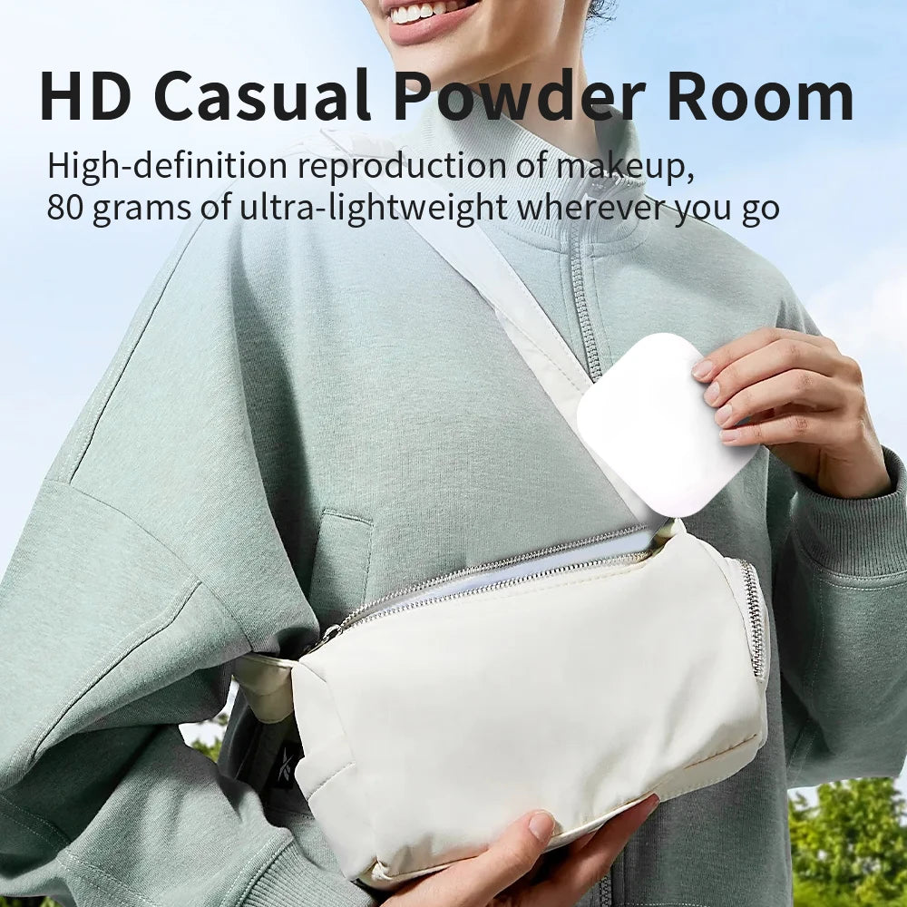 Compact Mirror Lights 1x/2x Magnification Folding Handheld Small