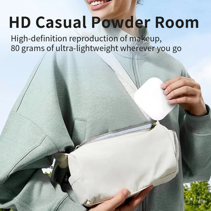 Compact Mirror Lights 1x/2x Magnification Folding Handheld Small