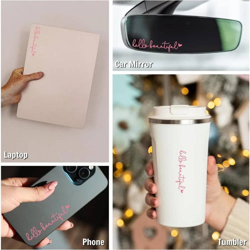 1pc Hello Beautiful Car Rearview Mirror Vinyl Decals