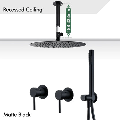 Rainfall Shower Rose Gold Wall Mounted Bathroom Shower