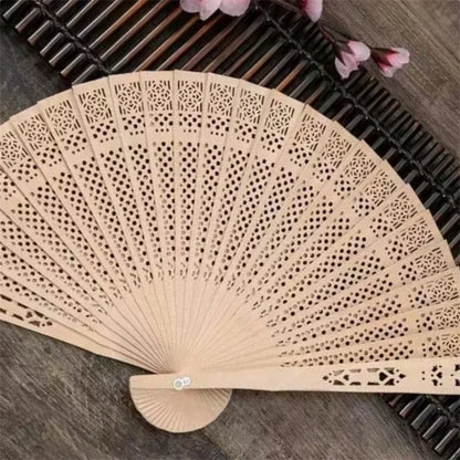 Personalized Folding Wooden Hand Fans Custom Engraved Wedding