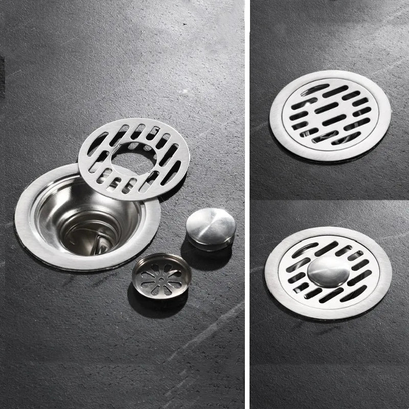Stainless Steel Floor Drains Shower Anti-Odor Drainer Bathtub