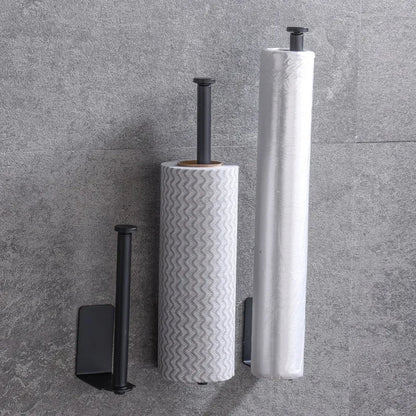 Adhesive Toilet Paper Holder Wall Mount Bathroom Silver