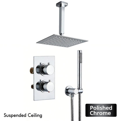 Bathroom Faucet Dial Way Brushed Gold Thermostat Shower