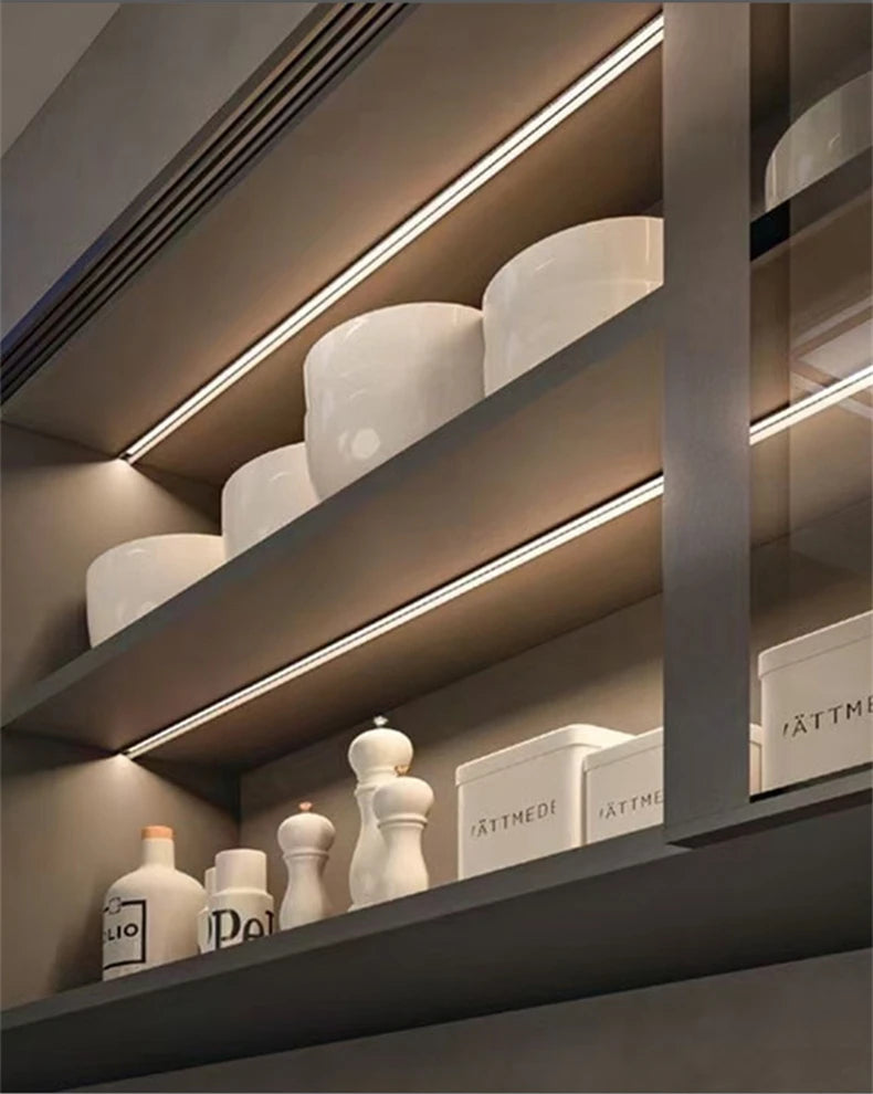 Ultra-Thin Hidden Recessed Cabinet Bar Light 45 Degree
