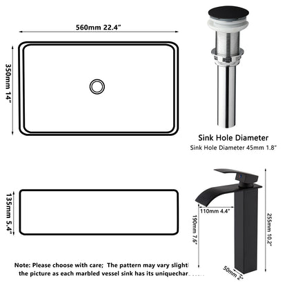 Kemaidi Bathroom Sink Faucet Combo Vessel Sink Countertop