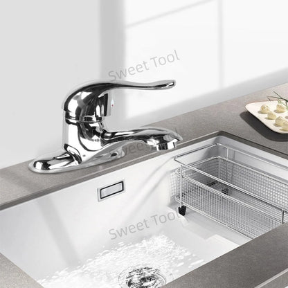 Bathroom Sink Faucet Dual Hole Handle Cold Water