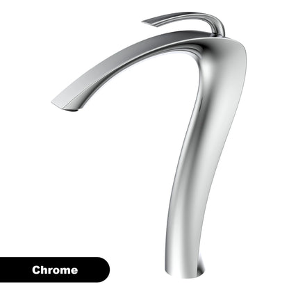 Chrome Luxury Brass Bathroom Vanity Faucet Modern Deck