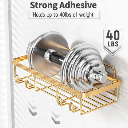 Shower Caddy Adhesive Pack Rustproof Stainless Steel Shower