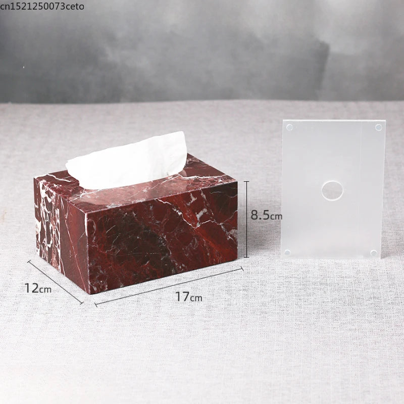 Natural Purple Red Marble Bathroom Lotion Bottle Toothbrush
