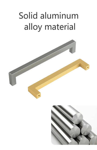 Square 500mm Extended Long Handle Wardrobe Door Handle