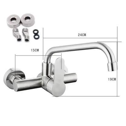 Stainless Steel Faucet Wall Mounted Cold Tap Bathroom
