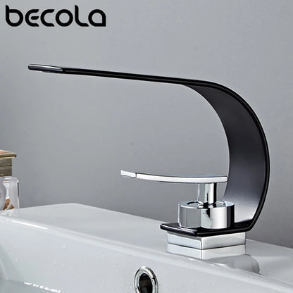 Becola Retail Deck Mount Waterfall Bathroom Basin Faucet