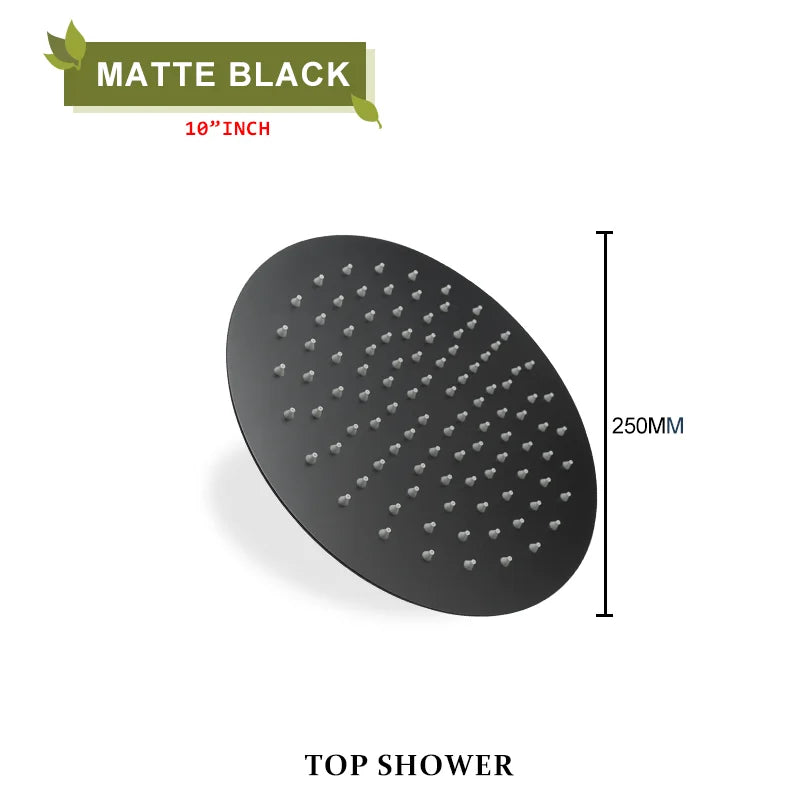 Round Stainless Steel Slim 8/10/12 Inch Large Rain
