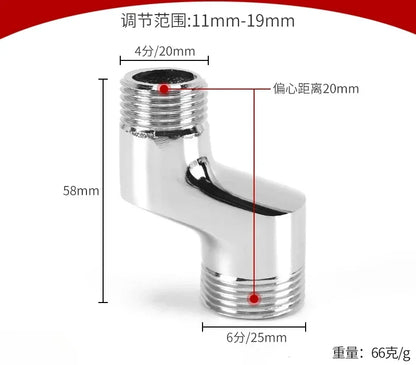 2pcs Brass Shower Faucet Shower Thickened Variable Diameter