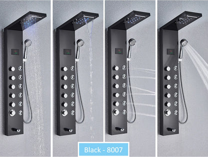 Led Shower Panel Tower System Rain Waterfall Shower