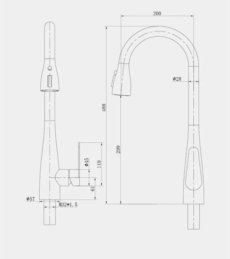 Gegve Smart Touch Faucets 304 Stainless Steel Removable