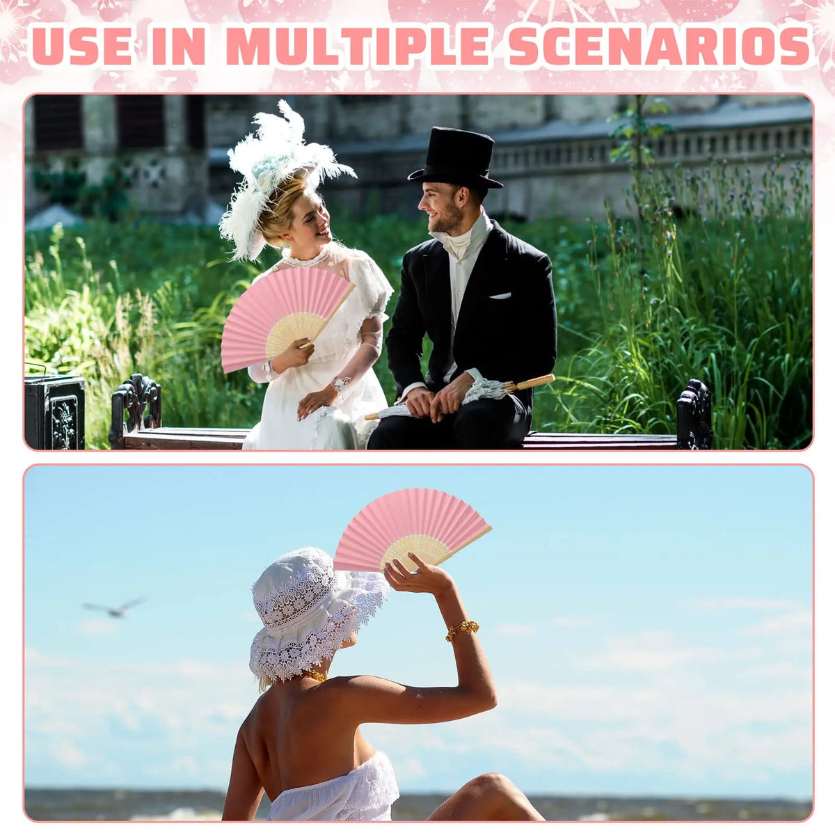 30-120pcs Wedding Hand Fans Folding Fans Guest Paper