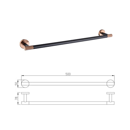 Rose Gold Bathroom Hardware Towel Bar Rack Shelf