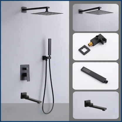 Concealed Shower System 2/3 Ways Water Outlet Hidden