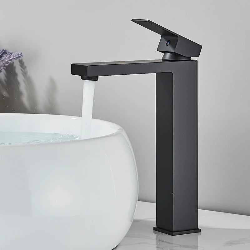Stainless Steel Bathroom Faucet Deck Mount Basin Sink