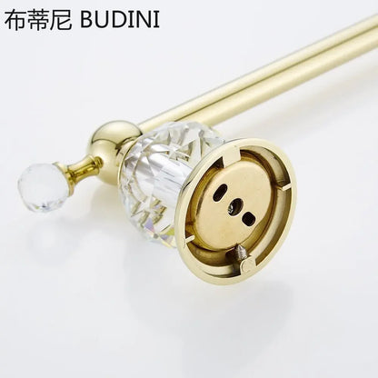Pieces Chrome Gold Polished Bathroom Sets Brass&Crystal Towel