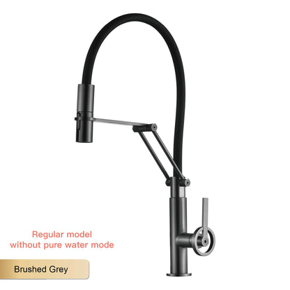Industrial Brass Brushed Rose Gold Faucet Separated Filter