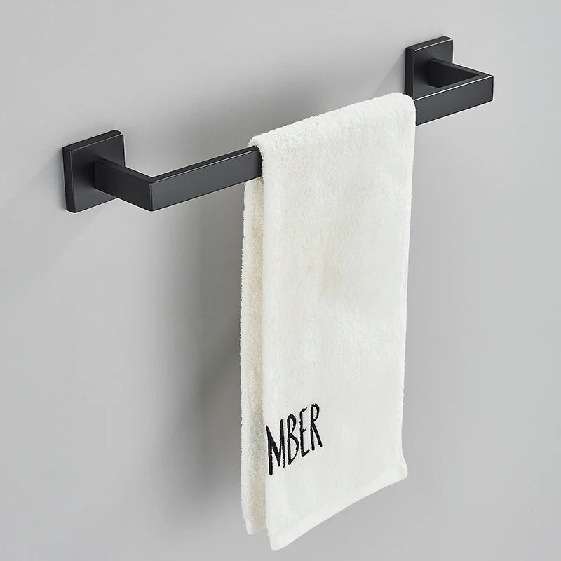 Bathroom Matte Black Wall Shelf Toilet Roll Paper
