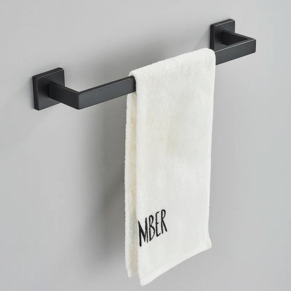 Bathroom Matte Black Wall Shelf Toilet Roll Paper