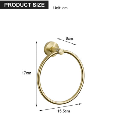 Bathroom Towel Ring Hook Hardware Storage Holder 304